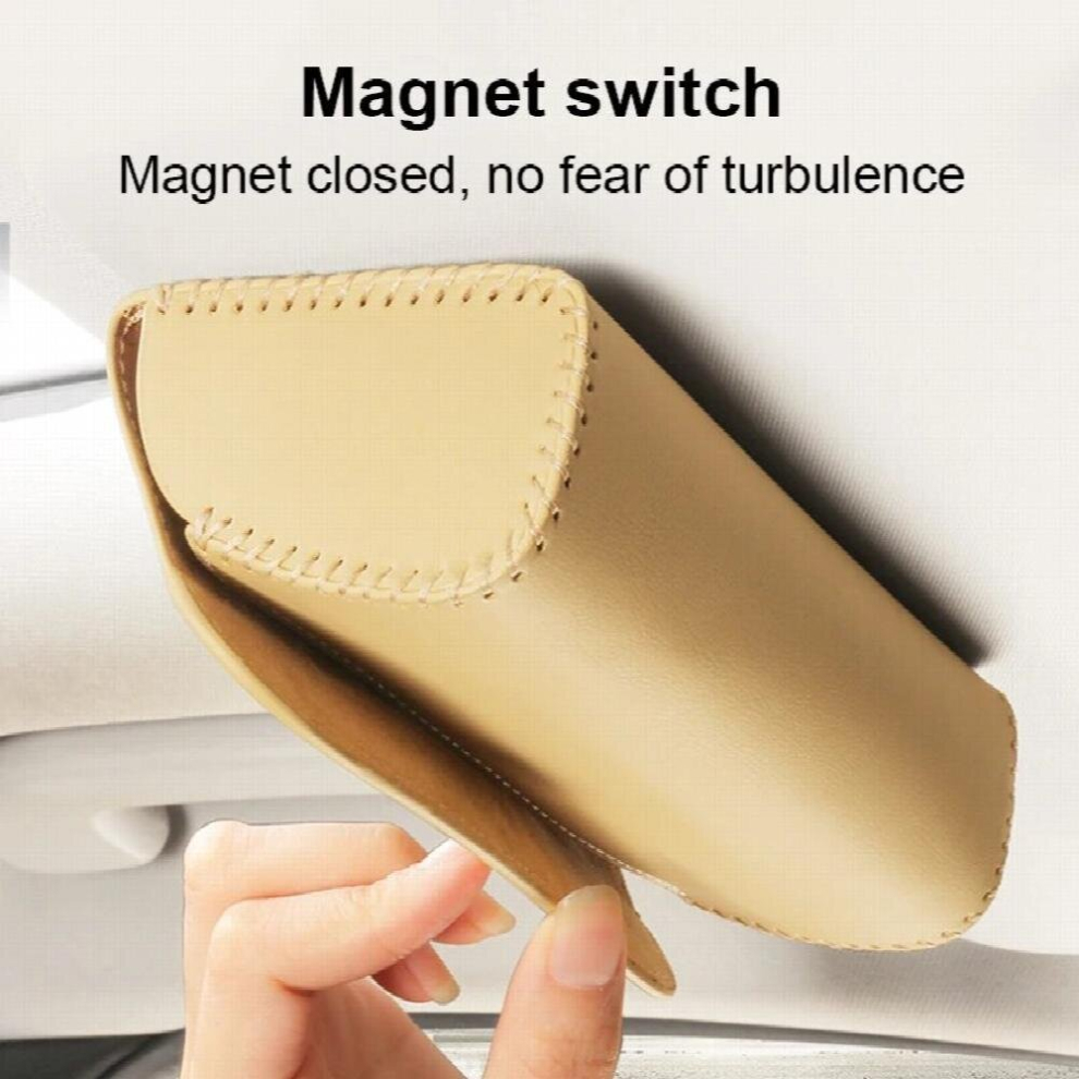 Shockproof Sun Glasses Holder Box Magnetic Universal Multifunctional Car Visor Glasses Case Organizer Car Sunglasses Holder Multicoloured 885672215606