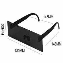 Rectangular Square Sunglasses Fancy Glasses Props Censorship Eye Covered Bar Sunglasses for Xmas Party Cosplay