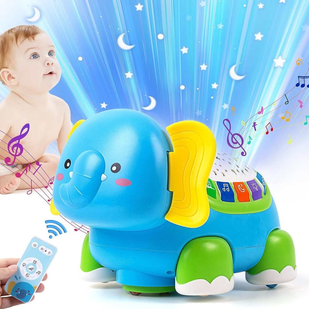 Crawling Toy Elephant Baby Toy 6 Months+ Musical Toy with Light &Music