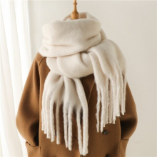 (WT77-1) Winter Scarf Women's Cashmere Scarf Warm Solid Cashmere Blanket Scarf Women's Thick Soft Large Fringe Shawl Long Shawl