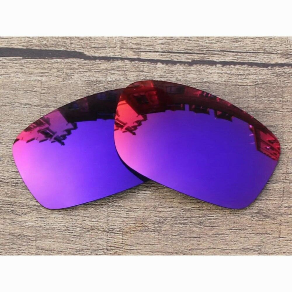 Midnight Mirror Polarized Replacement Lenses for-Oakley Flak Jacket Frame