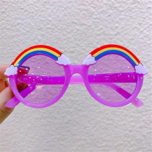 Round Sunglasses Kids Rainbow Sun Glasses Girls Boys Children Colorful Eye Lenses Baby Shades Eyeglasses Car Driving Travel