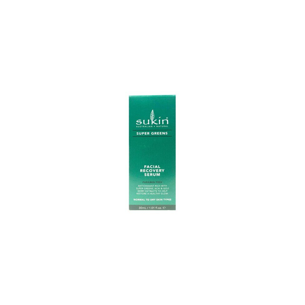 Sukin Super Greens Facial Recovery Serum Clear 30ml
