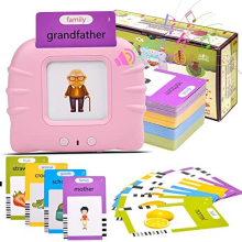 Pipihome Talking Flash Cards Early Educational Learning Toys, 112 Pcs Double-Side Talking Flash Cards 224 Words Reading Toy for Toddler Kid 1-6 Years