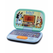VTech Bluey Game Time Laptop, Interactive Learning Laptop with Pre-School Content, Official Bluey Character Toy for Kids, Letters, Numbers, Music,
