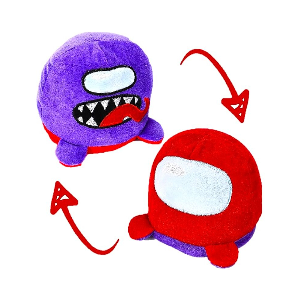 Toys Among us Plush, Among us Toys, Vibrant Colors Among Us Naughty Purple And Imposter Red Reversible Soft Toy, Among Us Plushies Dual faced