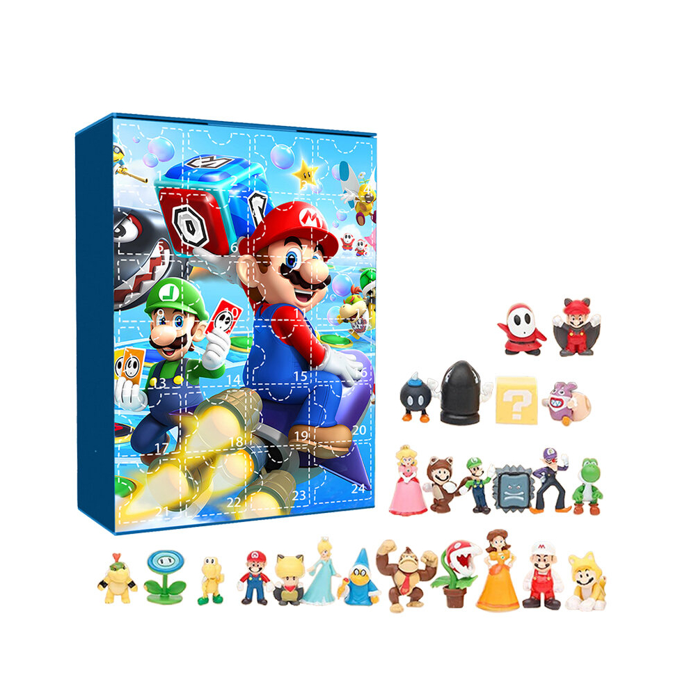 (1 PCS) Advent Calendar Super Mario Bros Surprise Box Christmas Countdown Gifts