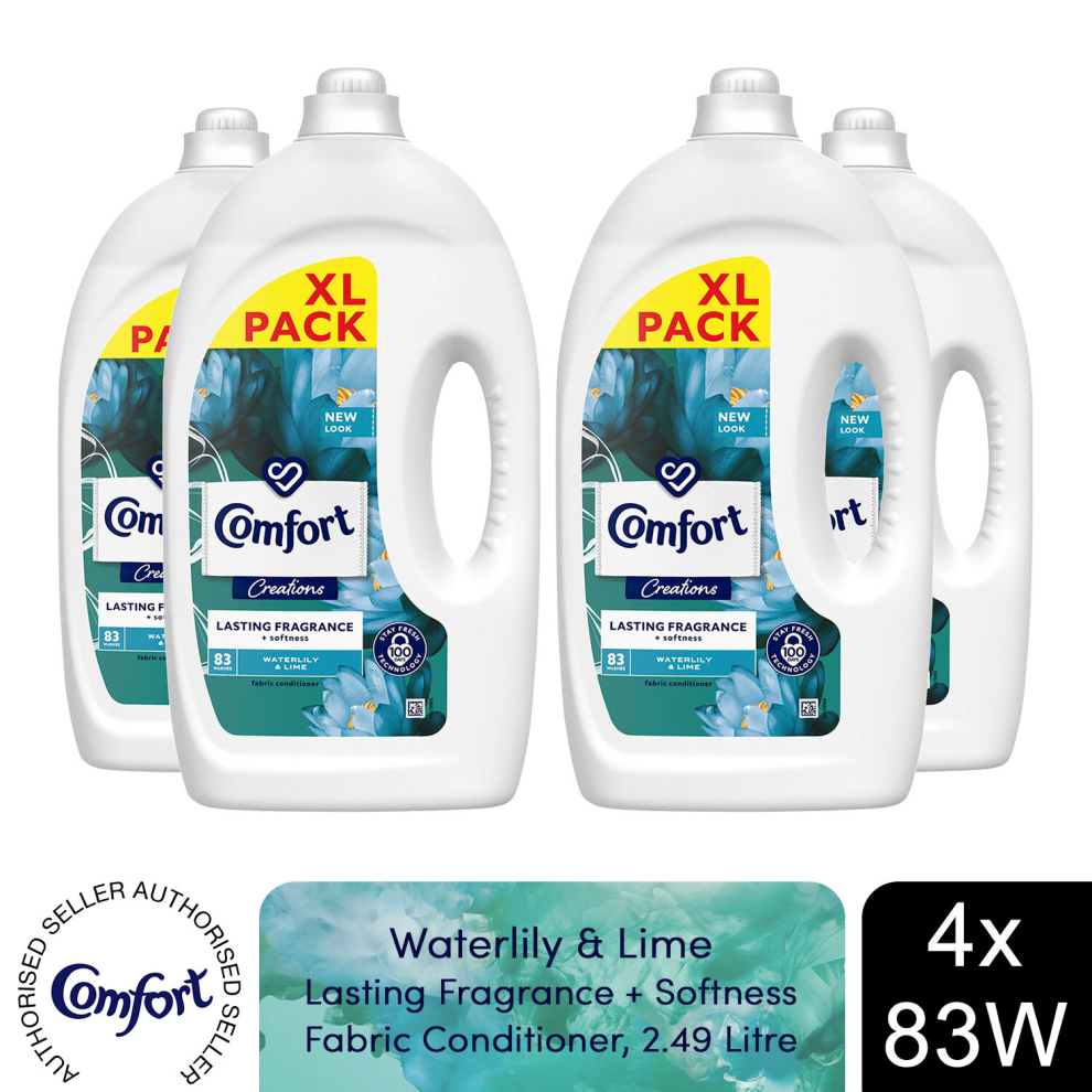 (Buy 4) Comfort Fabric Conditioner Waterlily & Lime 83W