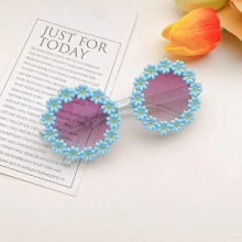 Kids Sunglasses Round Flower Children Sun Glasses Girls Baby Shades Glasses UV400 Outdoor Sun Protection Car Eyewear