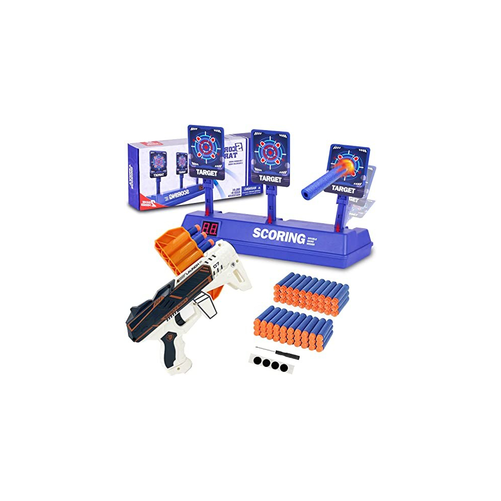 Shooting Games Toys for 3-10 Year Old Boys Kids,Electronic Digital Target for Nerf Guns,Nerf Gun Toy with Auto Reset Targets,Birthday Presents