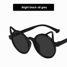 Children Sunglasses Cat Ears Kids UV400 Lens For Baby Boys And Girls Lovely Eyewear Protection Equipment Clear Mirror