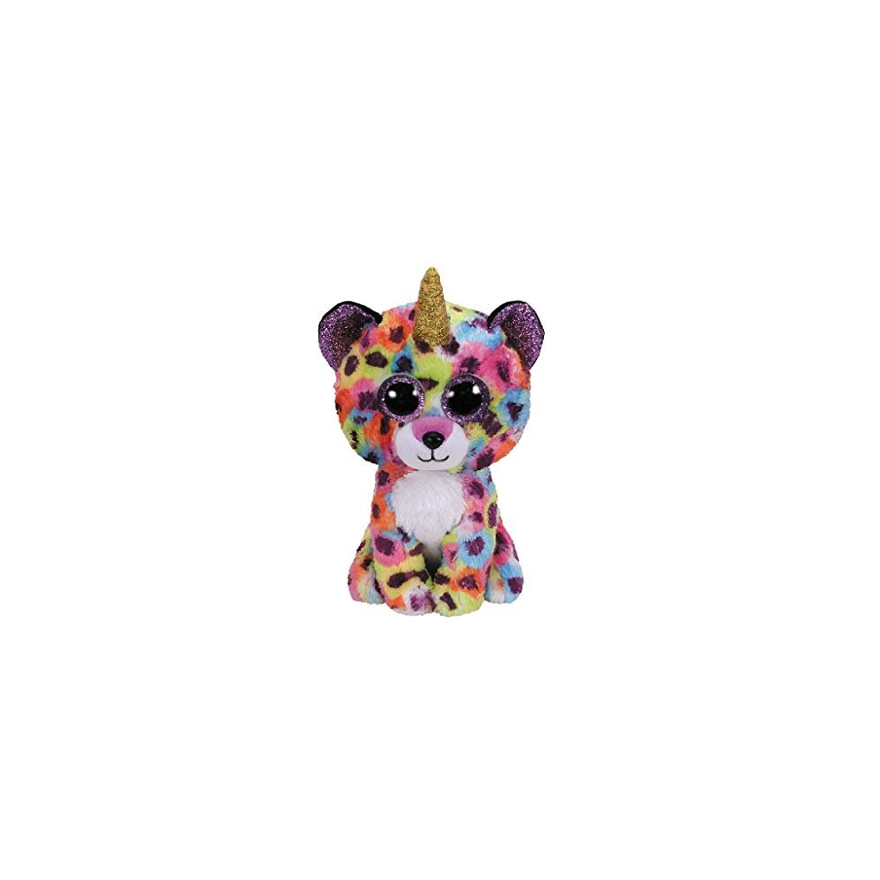 TY 36284 15 cm Giselle Leopard W/Horn-Beanie BOOS, Multicolored, One Size