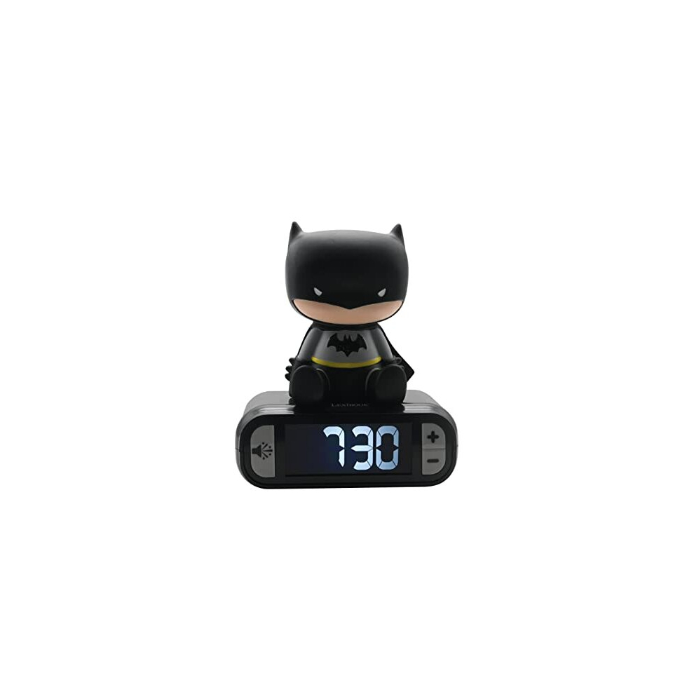Digital Alarm Night Snooze, Childrens Clock, Luminous Batman, Colour Light/Black Lexibook