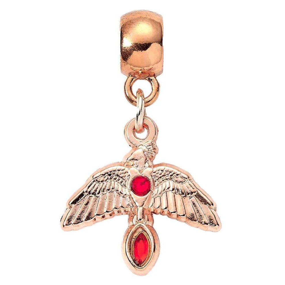 Harry Potter Fawkes Rose Plated Slider Charm Gold