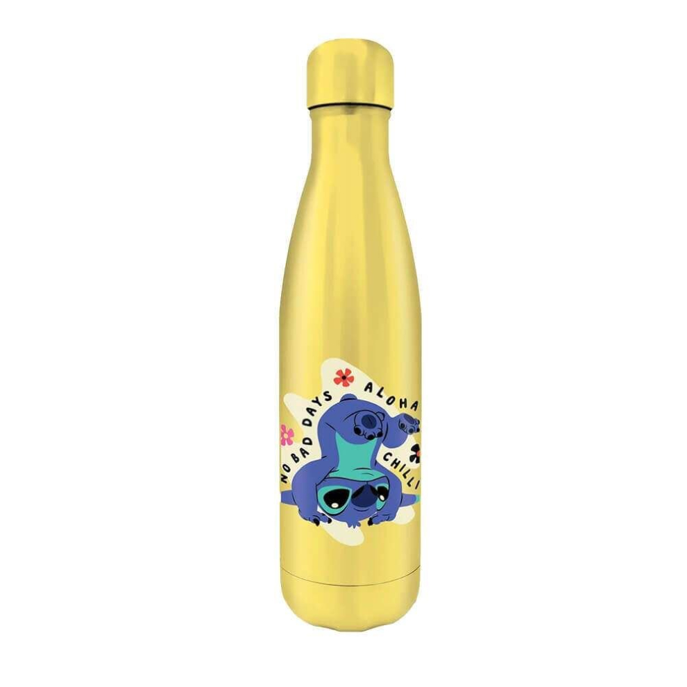 Disney Lilo And Stitch Metal Drinks Bottle Yellow