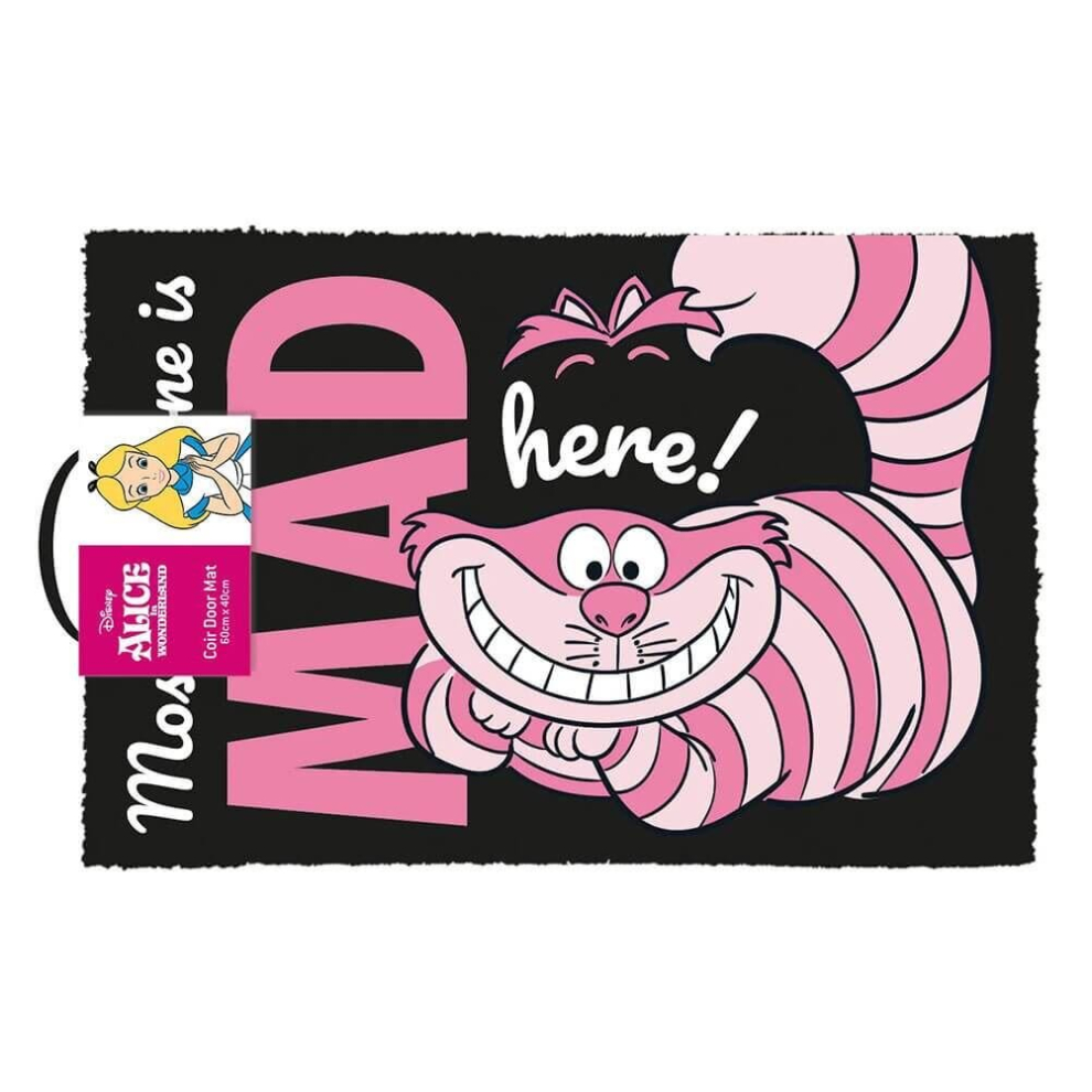 Disney Alice In Wonderland We're All Mad Here Doormat
