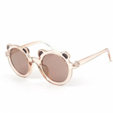 Children Cartoon Bear Shape Flower Round Sunglasses Boy Girls Vintage UV400 Colors Rimless Polarized Sun Glasses for Kids