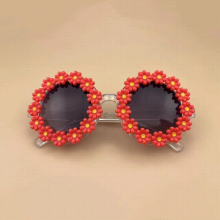 Summer Children Acrylic Flower Outdoor Sun Protection Sunglasses Baby Girls Classic Sunglasses Kids Boy UV400 Sunglasses