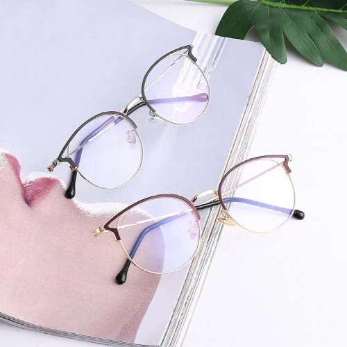Cat Eye Sunglasses Driver Goggles Women Light Blocking Computer Glasses Female Plain Frame Mirror Eyewear 1