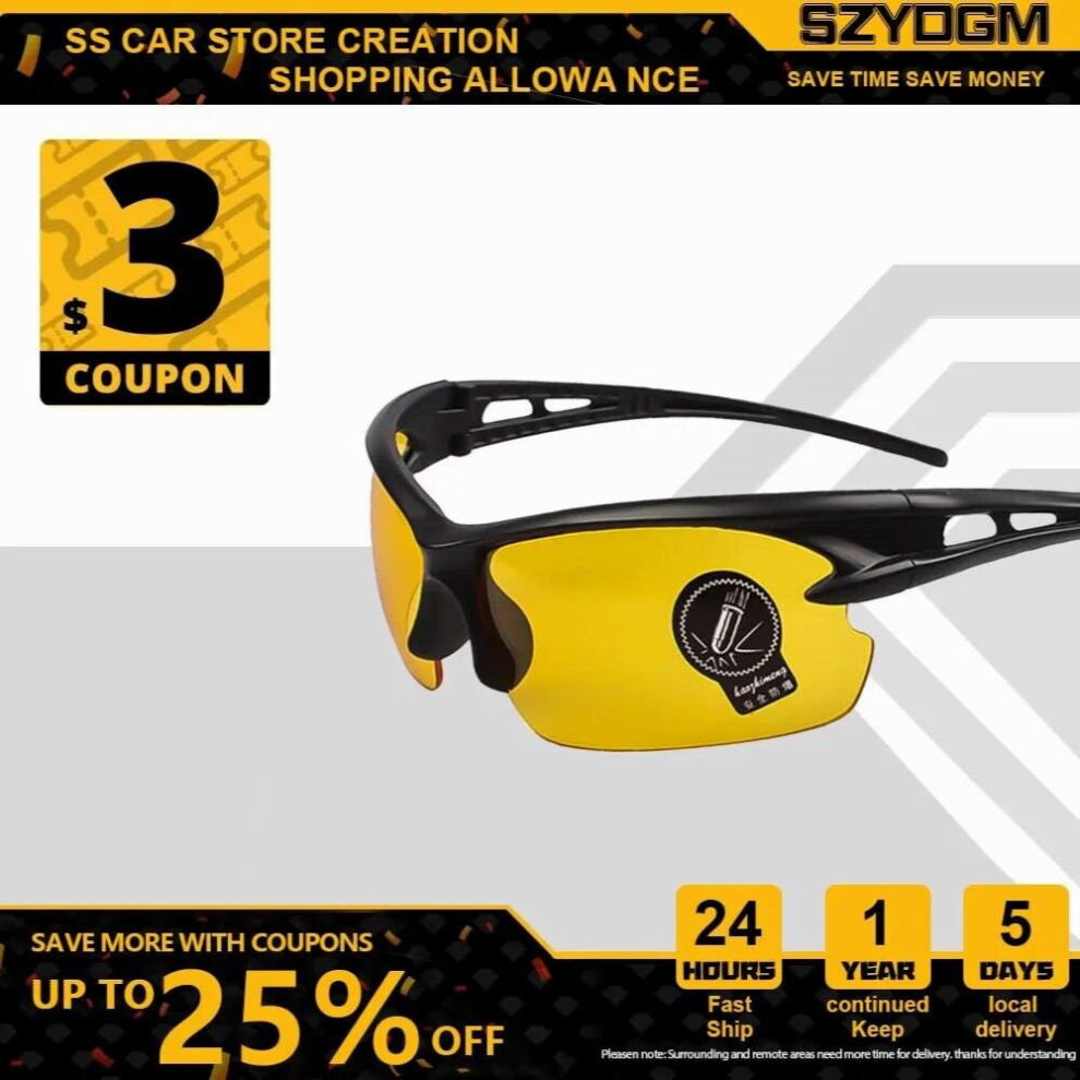 1Pc Night Vision Goggles Drivers Night-Vision Glasses Anti Night With Luminous Driving Glasses Protective Gears Sunglasses 885672252748