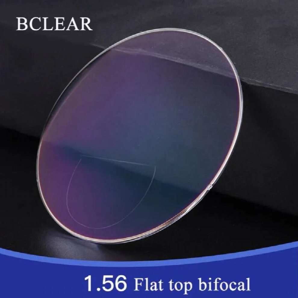 Multicoloured 1.56 Refractive Index Flat Top Spectacle Prescription Bifocal Lenses To See Far And Near Distance And Near Vision Lens
