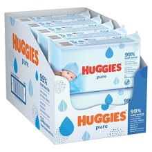 Pure Baby Wipes - Pack of 10 (10 x 72 Packs, Total 720 Wipes)