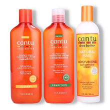 Sulphate Free Shampoo & Conditioner 12oz with Shea Butter Moisturizing Curl Activator Cream 12oz