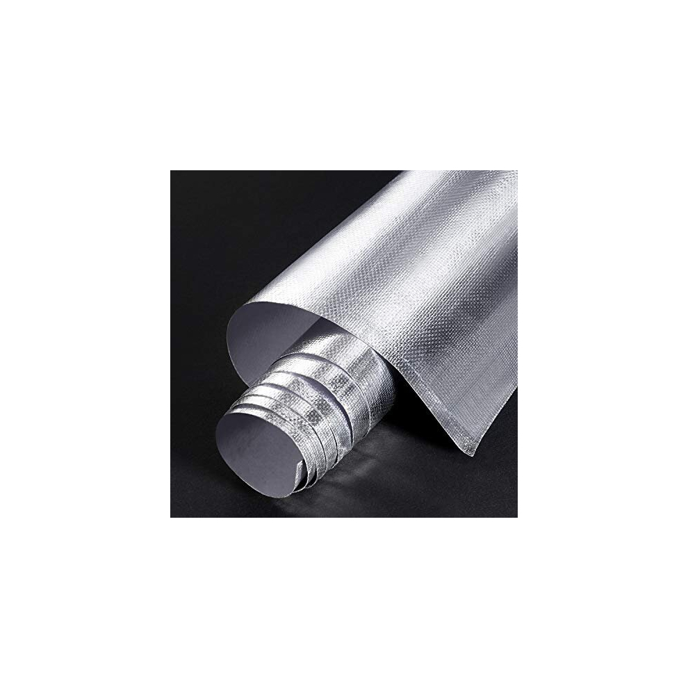 Adhesive Backed Aluminized Fiberglass Heat Sheet Heat Protection Barrier Cover Aluminized Heat Shielding Mat for Hose and Auto Use Heat Insulation