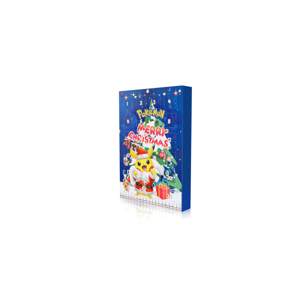 (Blue) Pokemon Pikachu Christmas Advent Calendar Box Poke Fun Cute Elf Christmas Toy