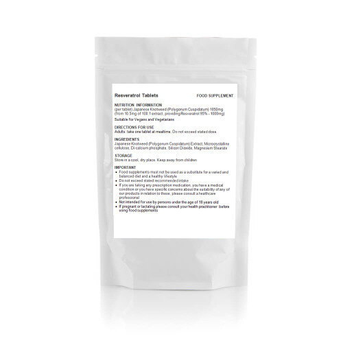 High Potency Resveratrol 1000mg Extract (120 Tablets) - UK Made (V) 1