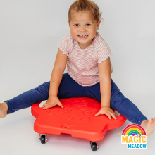 MagicMeadow Scooter Board Sensory Toy - Sensory Adventure for Kids-Red