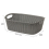 JVL Knit Design Loop Plastic Rectangular Small Storage Basket with Handles, Grey, 20 x 26 x 9.5 cm, 3 Litres 3