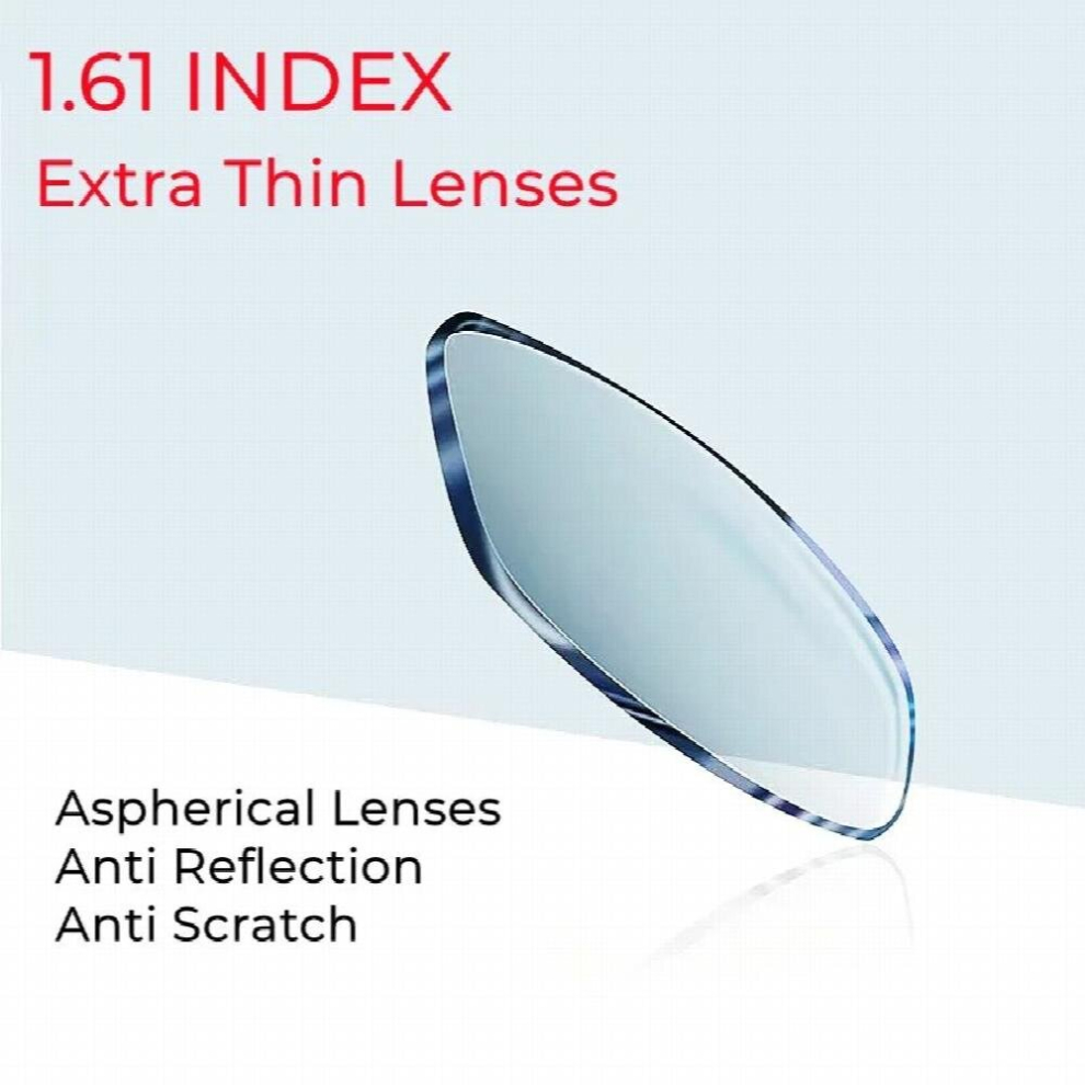 1.61 Index Prescription Lenses Organic Resin Aspheric Glasses Extra Thin Anti Reflection And Scratch Great Hardness Good