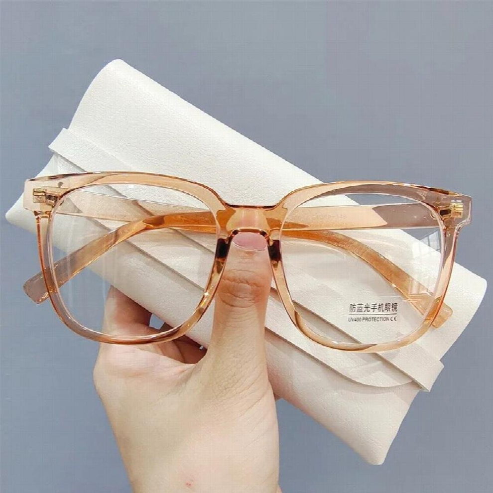 Vintage Transparent Oversized Eyeglasses Women Men Anti Light Glasses Frame Computer Mobile Phone Goggles Eyewear