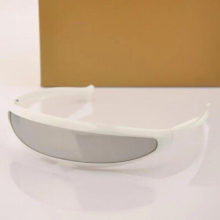 Funny Sunglasses Plastic Mirrored Single Lens Visor Sunglasses Cosplay Women Men Party Eye Glasses Big Frame Shield Visor