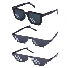 3pairs Women Men Glasses Gamer Dress Up Eyewear Anti UV Party Photo Prop Eye Protection Gift Kids Mosaic Sunglasses