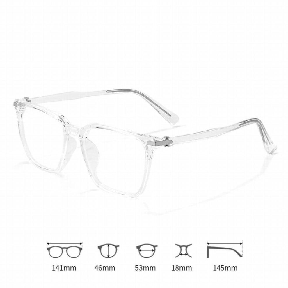 55641 Women Leopard Anti-Blue Light Glasses Square Plastic Titanium Computer Glasses prescription glasses
