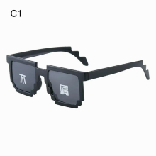 Mosaic Sunglasses Adults Kids Cosplay Action Game Toy Square Glasses Funny Gamer Robot Sunglasses