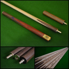 57 Inch Handmade Rengaswood and Rosewood Ash Snooker Cue + Mini-Butt