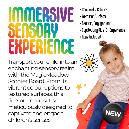 MagicMeadow Scooter Board Sensory Toy - Orange 1