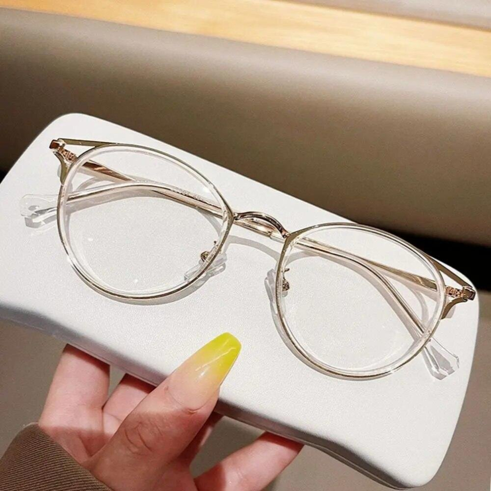TR90 Retro Anti-Blue Light Glasses Frame Women Men Computer Goggles Round Eyewear Blocking Glasses Optical Spectacle Eyeglasses