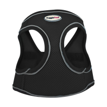 (XS, Black) HugglePets Step In Air Mesh Dog Harness