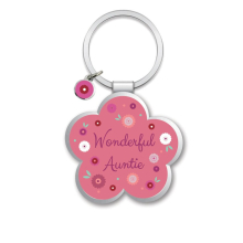 Wonderful Auntie Little Wishes Metallic Keyring Lovely Birthday Christmas Gift I