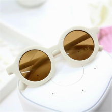 Retro Solid Sunglasses For Children UV Protection Round Glasses Eyeglass For Kids Street Beach Car Accessories
