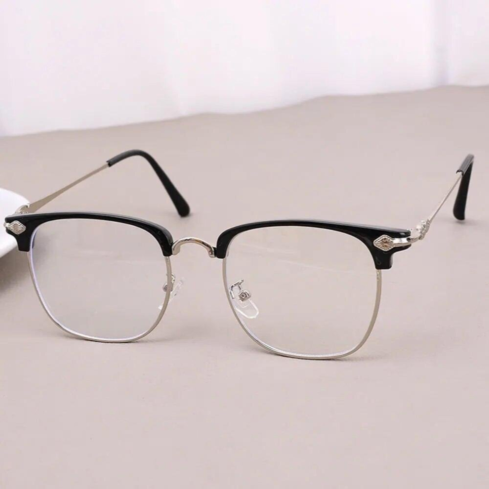Multicoloured Classic Semi Rimless Eyewear Anti Light Blocking Glasses For Men Square Ray Filter Eyeglasses Frames Computer Women Goggles