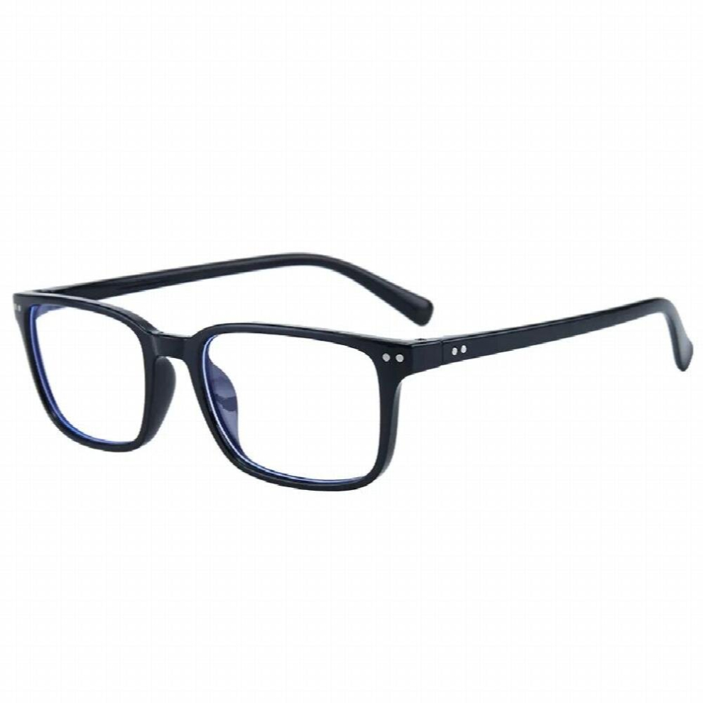 Unisex Transparent Square Frame Light Blocking Myopia Computer Goggles Eye Glasses Eyewear Accessories for Women Men