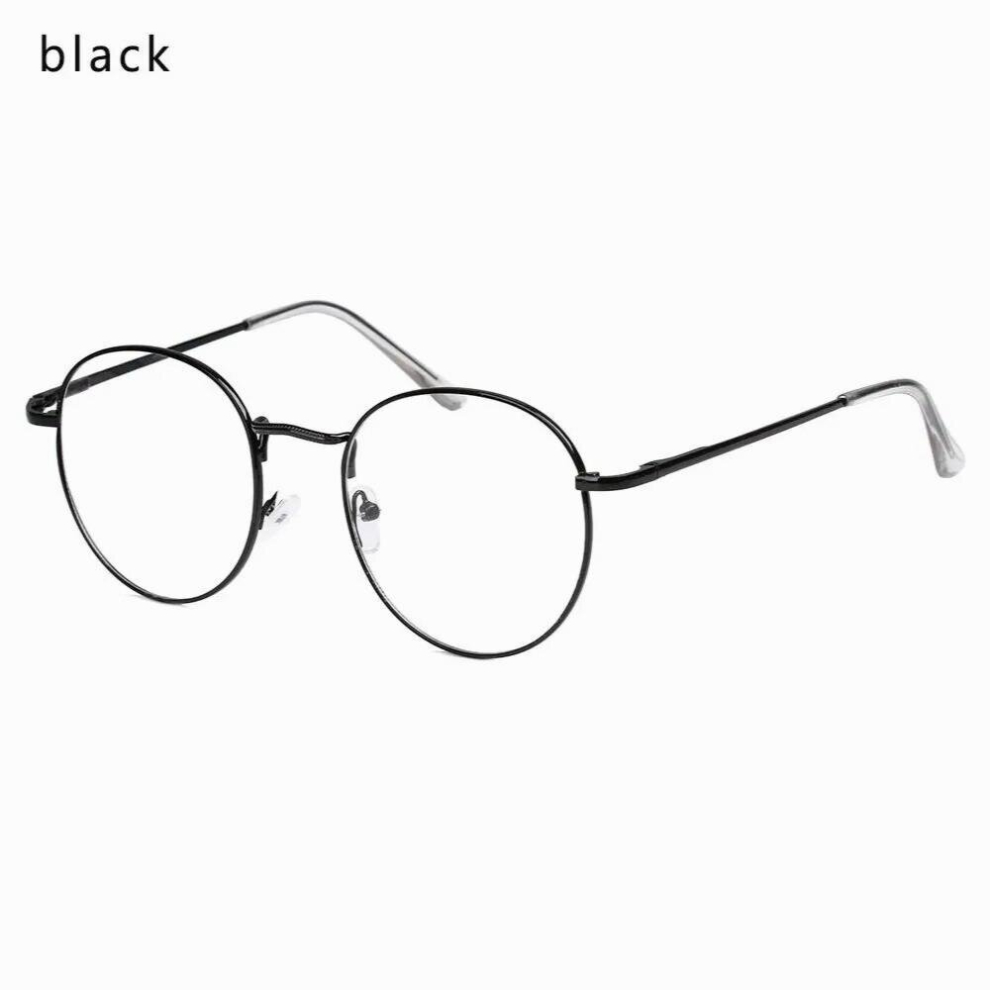 Multicoloured Women Men Vision Care Portable Metal Round Glasses Optical Glasses Eyeglasses Frame Spectacles