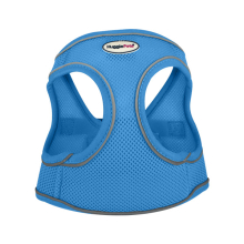 (Medium, Blue) HugglePets Step In Air Mesh Dog Harness