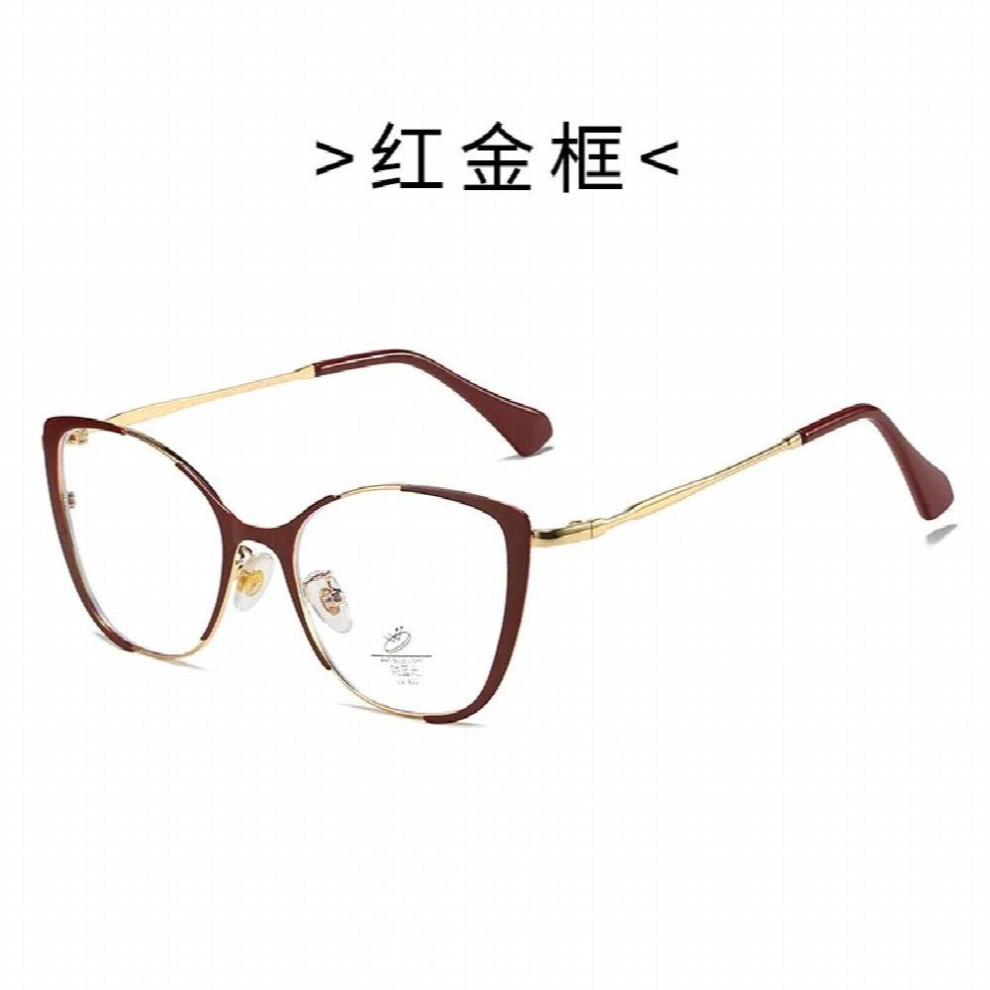 Multicoloured Anti-Blue Light Women Cat Eye Eyeglasses Frame Oversized Optical Glasses Frames Clear Glasses ????