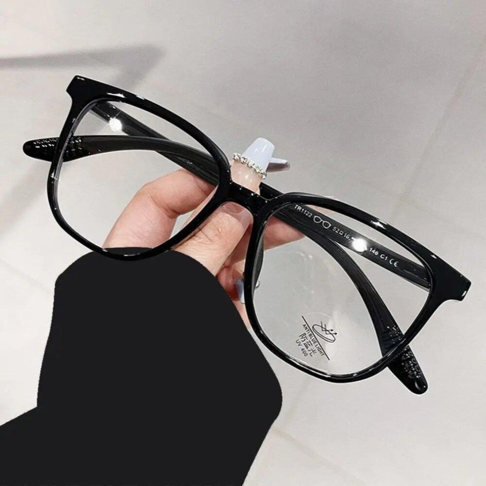 Multicoloured Anti Light Blocking Glasses Women Men Vintage Oversized Square Computer Eyeglasses Gaming Myopia Optical Spectacle